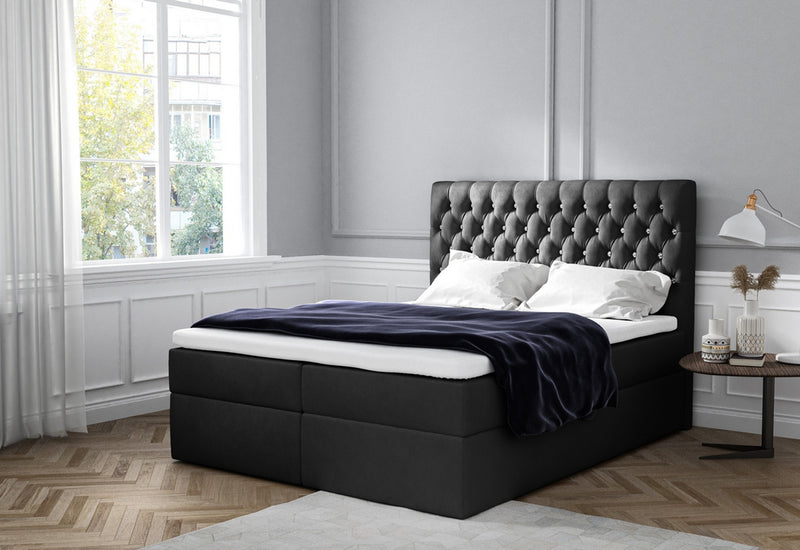TOMIO boxspring kárpitozott ágy + fedőmatrac AJÁNDÉKBA - ARANZ - 6