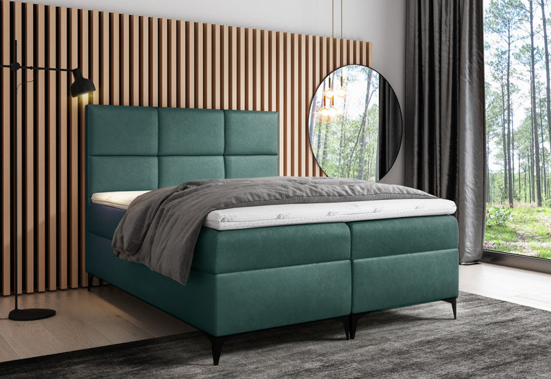 GRETA boxspring kárpitozott ágy + fedőmatrac AJÁNDÉKBA - ARANZ - 2