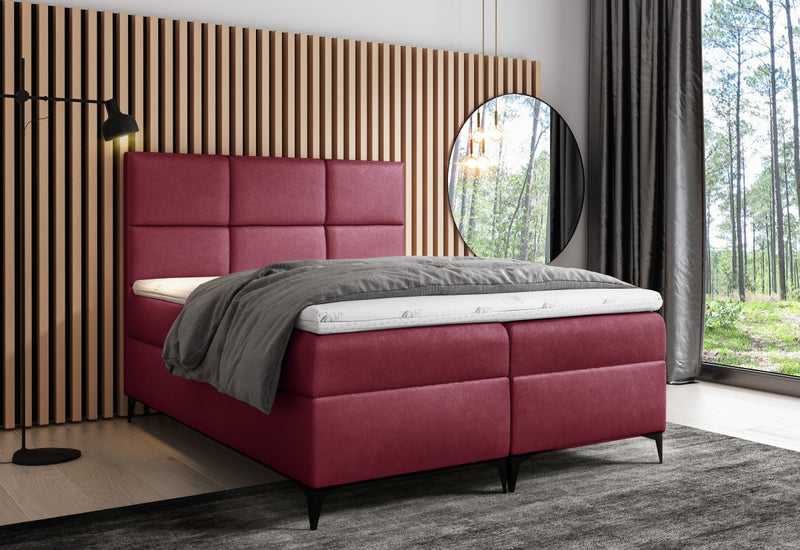 GRETA boxspring kárpitozott ágy + fedőmatrac AJÁNDÉKBA - ARANZ - 4