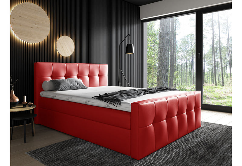 HORSE kárpitozott boxspring ágy + fedőmatrac - ARANZ - 3