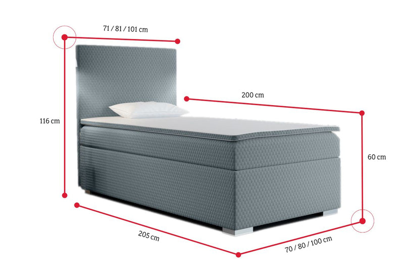 RENATA kárpitozott boxspring ágy + fedőmatrac - ROZMEROVKA - 2