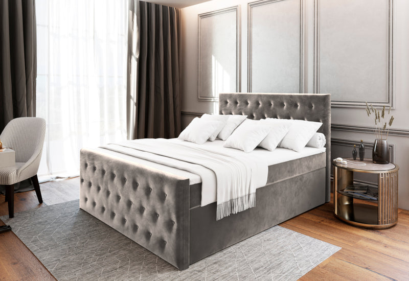 FENDI kárpitozott boxspring ágy - ARANZ - 4