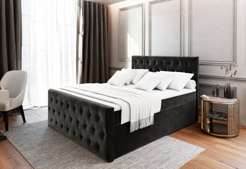 FENDI kárpitozott boxspring ágy - ARANZ - 5