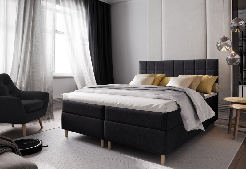 SICILIE kárpitozott boxspring ágy - ARANZ - 5