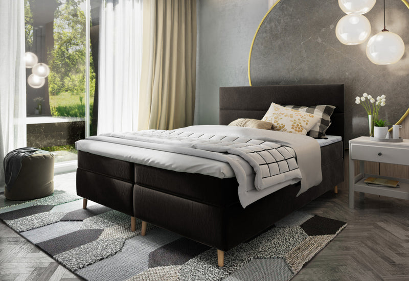 CLAUS kárpitozott boxspring ágy - ARANZ - 3