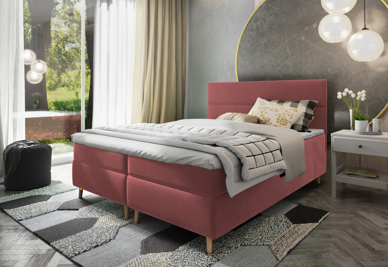 CLAUS kárpitozott boxspring ágy - ARANZ - 6