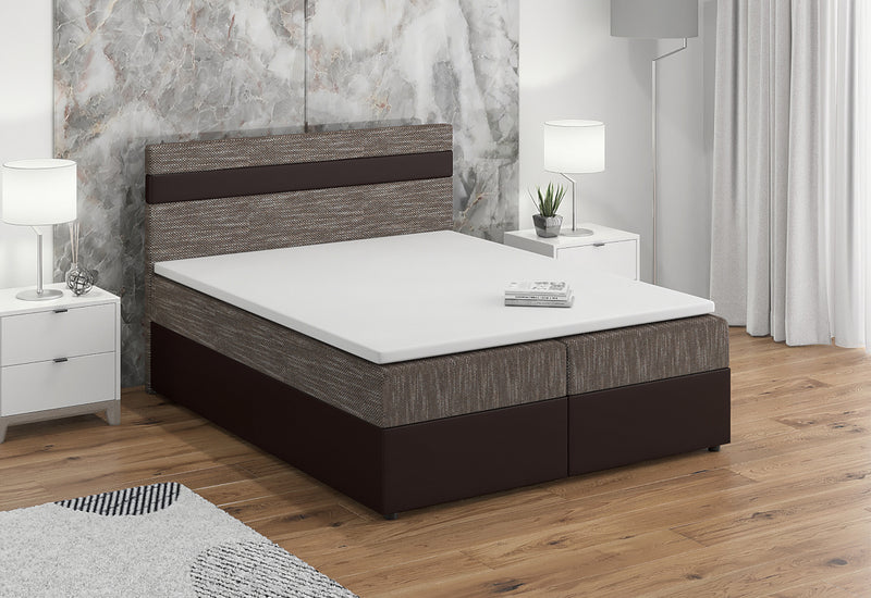 MODELA boxspring kárpitozott ágy + fedőmatrac - ARANZ - 3