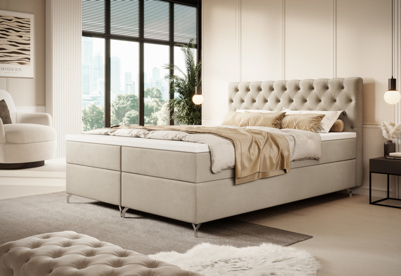 FESTER 2 kárpitozott boxspring ágy - ARANZ - 1