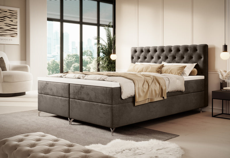 FESTER 2 kárpitozott boxspring ágy - ARANZ - 2