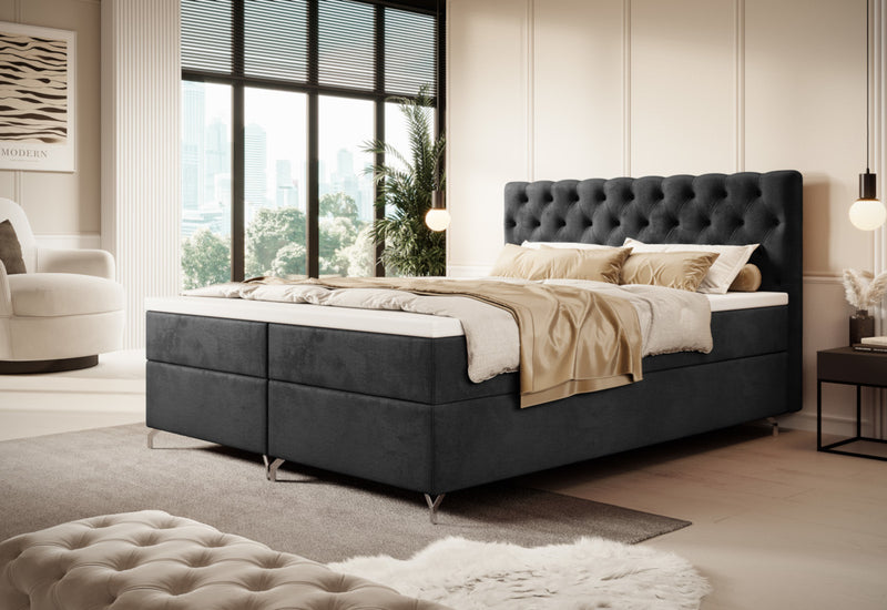 FESTER 2 kárpitozott boxspring ágy - ARANZ - 6