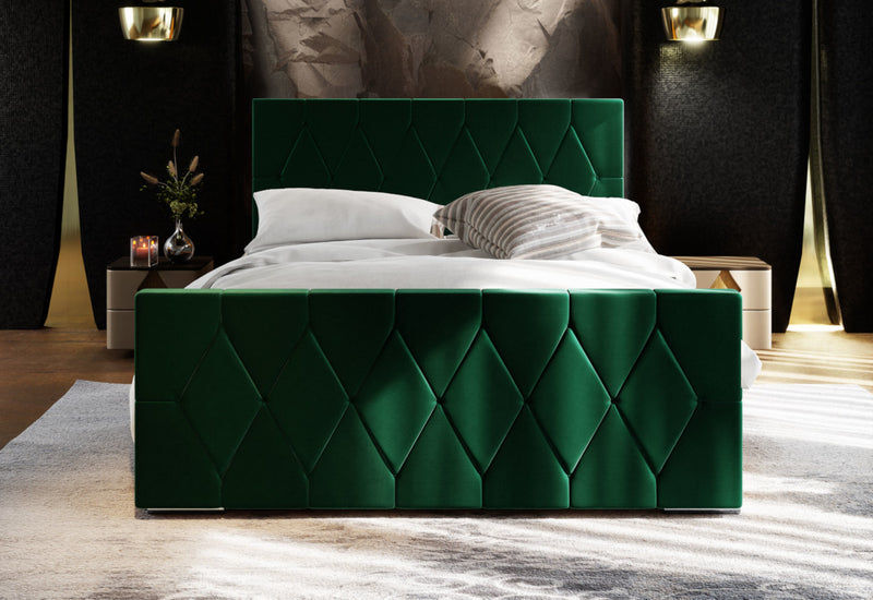 ADELINE boxspring kárpitozott ágy - ARANZ - 1