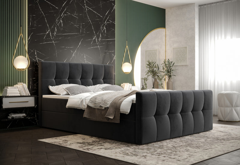 Kárpitozott boxspring ágy HATAN 2 - ARANZ - 6