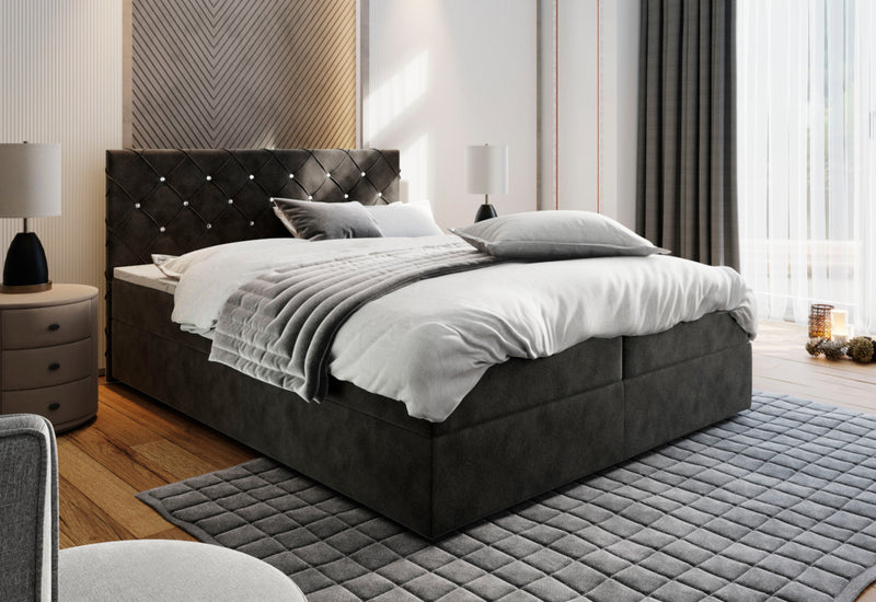IRANA kárpitozott boxspring ágy - ARANZ - 1