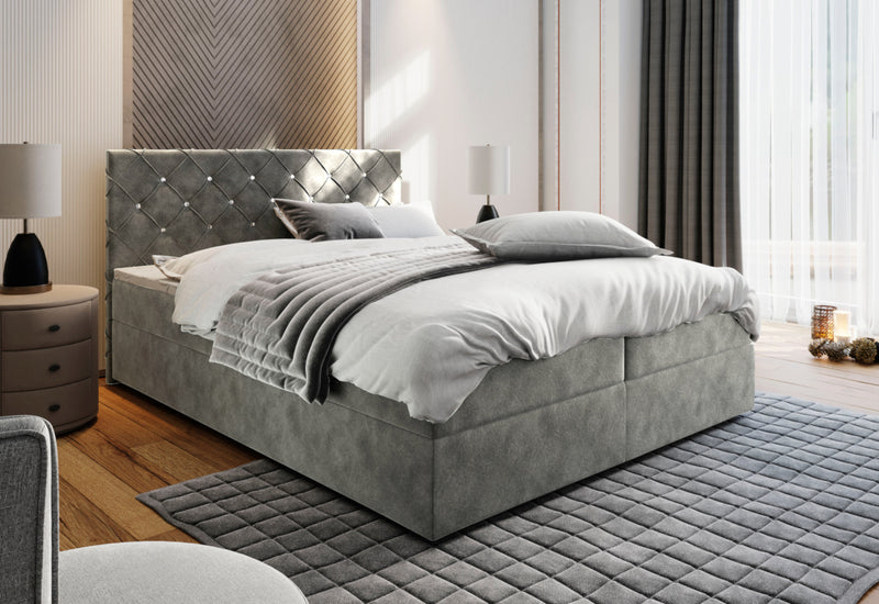 IRANA kárpitozott boxspring ágy - ARANZ - 2
