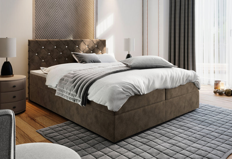 IRANA kárpitozott boxspring ágy - ARANZ - 3