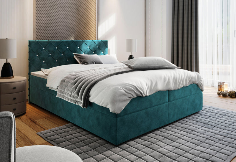 IRANA kárpitozott boxspring ágy - ARANZ - 5