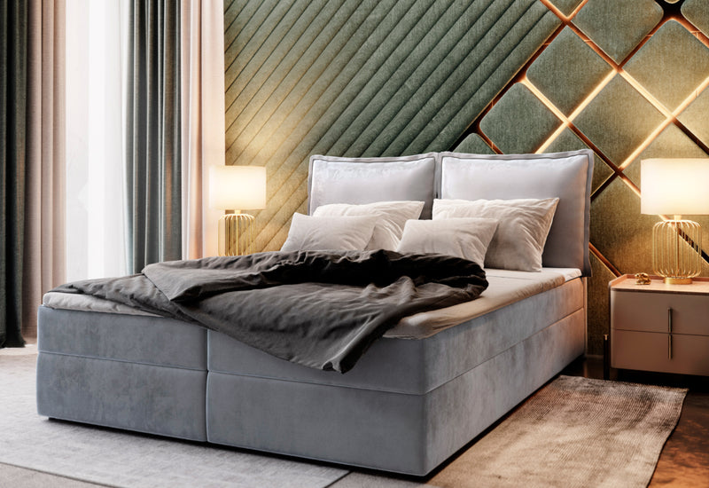 LINTO boxspring kárpitozott ágy - ARANZ - 2