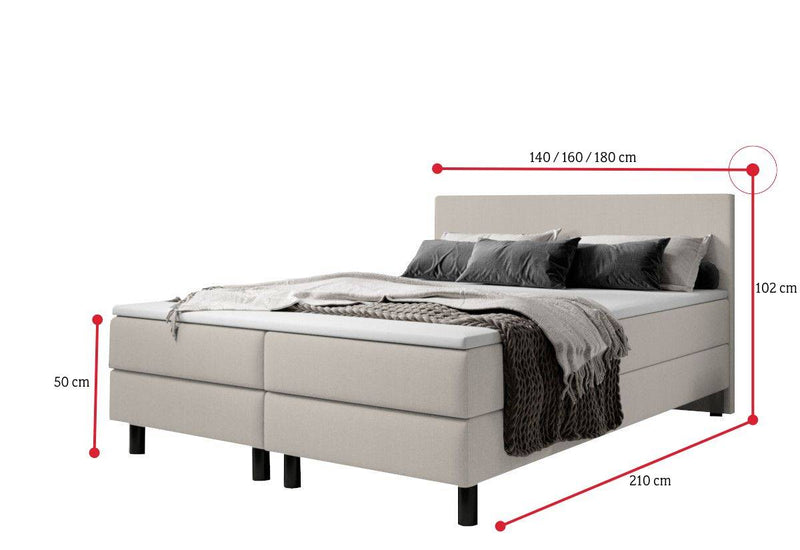 GINA kárpitozott boxspring ágy - ROZMEROVKA - 1