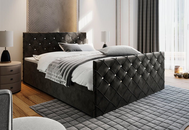 MINDY kárpitozott boxspring ágy - ARANZ - 1