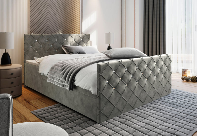 MINDY kárpitozott boxspring ágy - ARANZ - 2