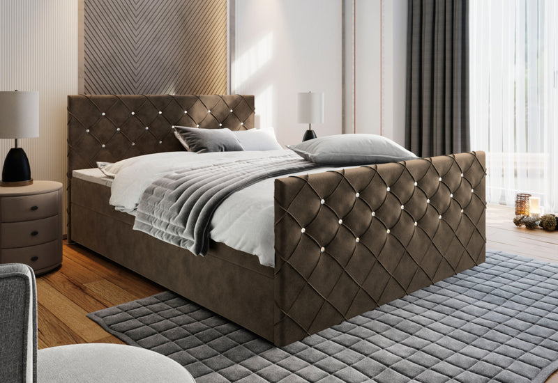 MINDY kárpitozott boxspring ágy - ARANZ - 3