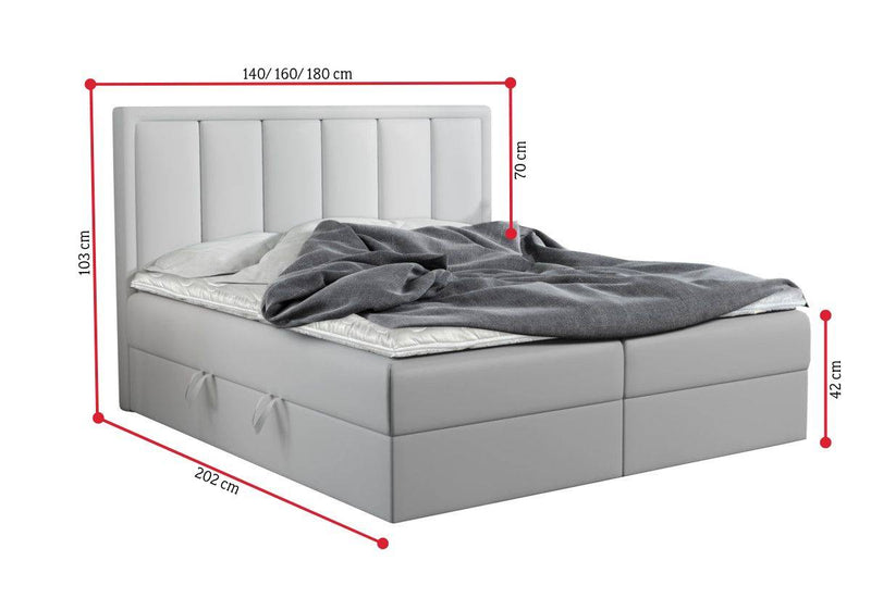 FRANIA kárpitozott boxspring ágy - ROZMEROVKA - 1