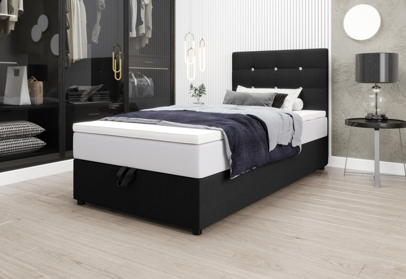 KING LUX kárpitozott boxspring ágy - ARANZ - 4