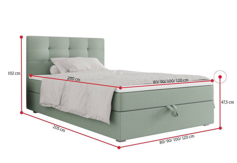 FANO P kárpitozott boxspring ágy - ROZMEROVKA - 1