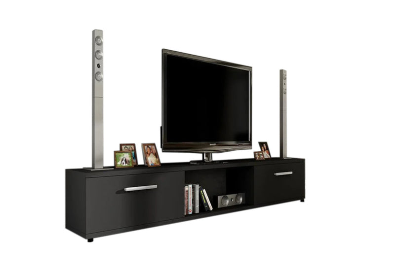 TV szekrény BALTON RTV, 176x28x40, fekete mat - - 0