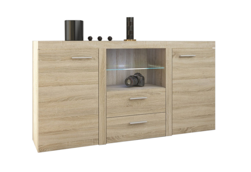KLOK 2F 2S komód, 156x82x40, sonoma - - 0