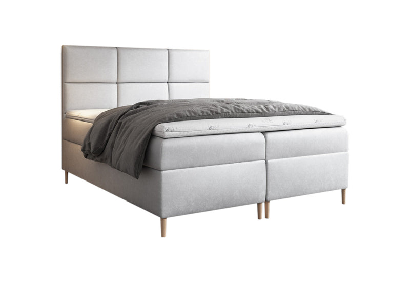 GRETA boxspring kárpitozott ágy + fedő, 120x200, jasmine 81 - - 0