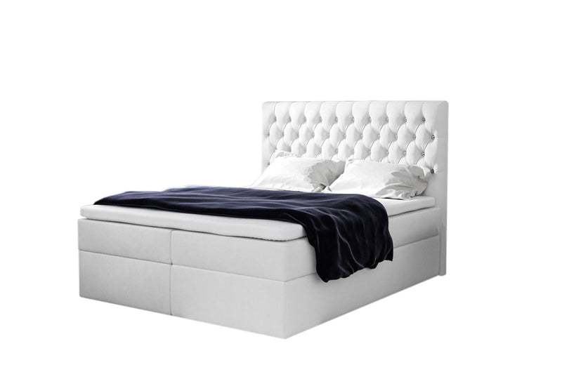 TOMIO boxspring kárpitozott ágy + fedő, 120x200, jasmine 20 - - 0