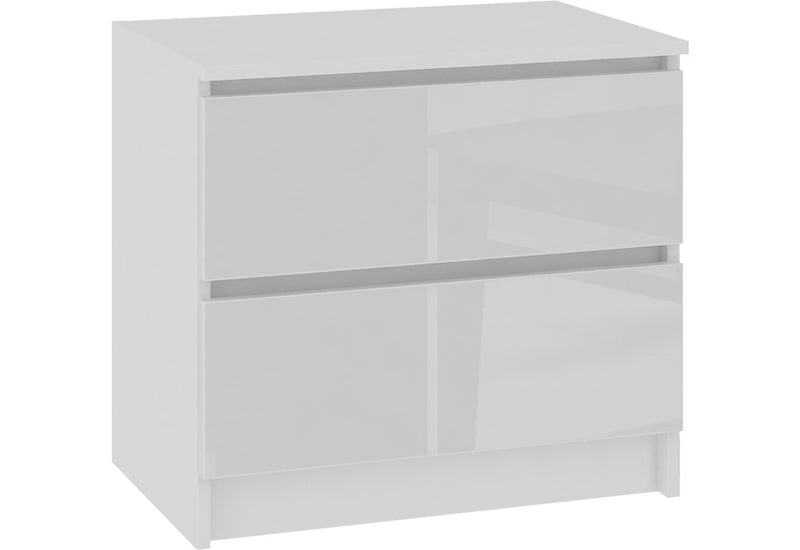 ARMARIA K60 2SZ komód, 60x55x40, fehér/magasfényű fehér - - 0