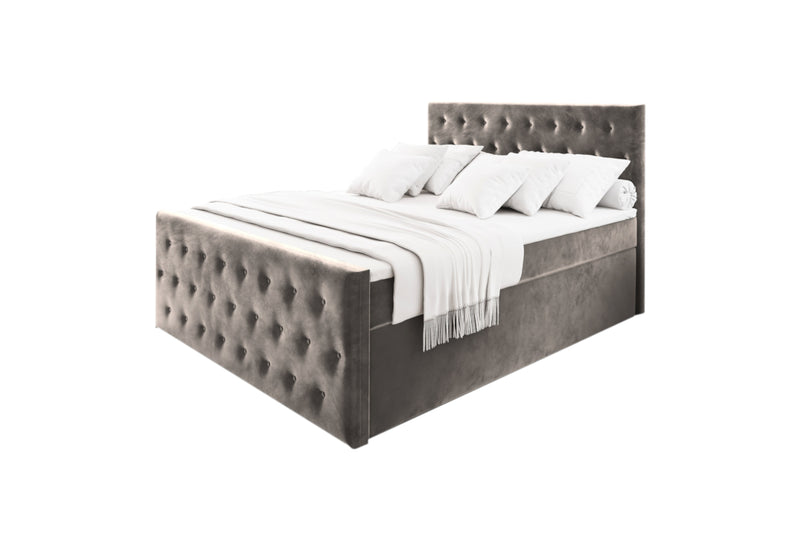 FENDI kárpitozott boxspring ágy, 140x200, casablanca 14 - - 0