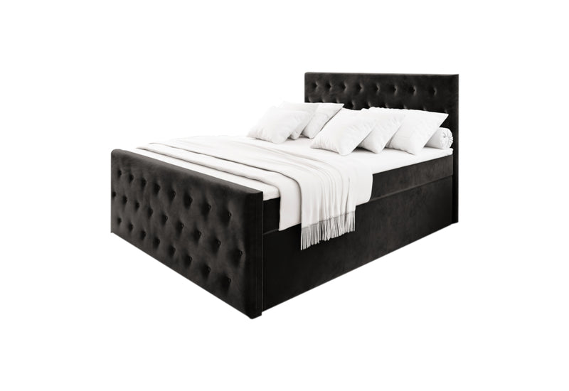 FENDI kárpitozott boxspring ágy, 140x200, casablanca 16 - - 0