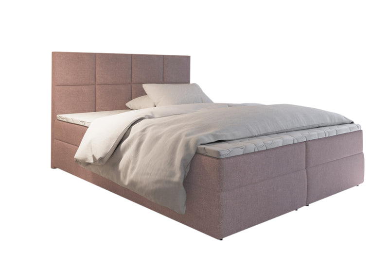 LENY kárpitozott boxspring ágy, 140x200, kronos 27 - - 0