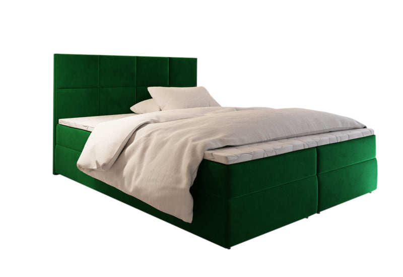 LENY kárpitozott boxspring ágy, 160x200, kronos 19 - - 0