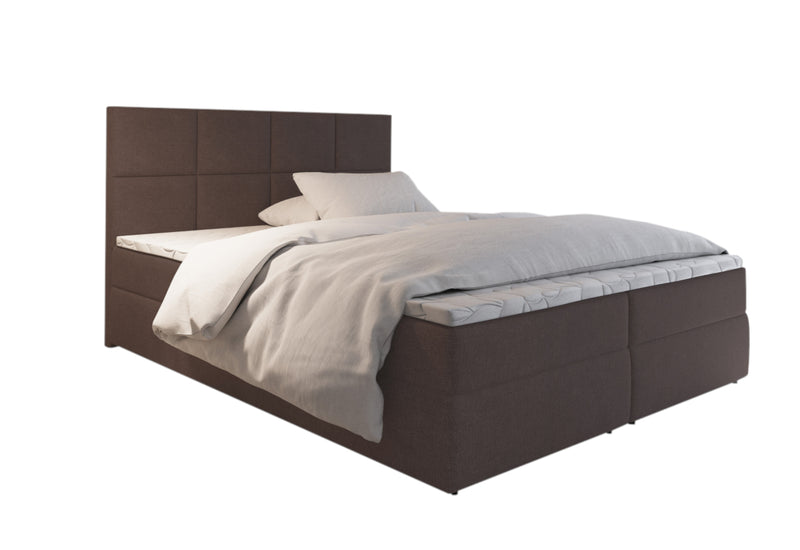 LENY kárpitozott boxspring ágy, 160x200, Cosmic 800 + topper - - 0