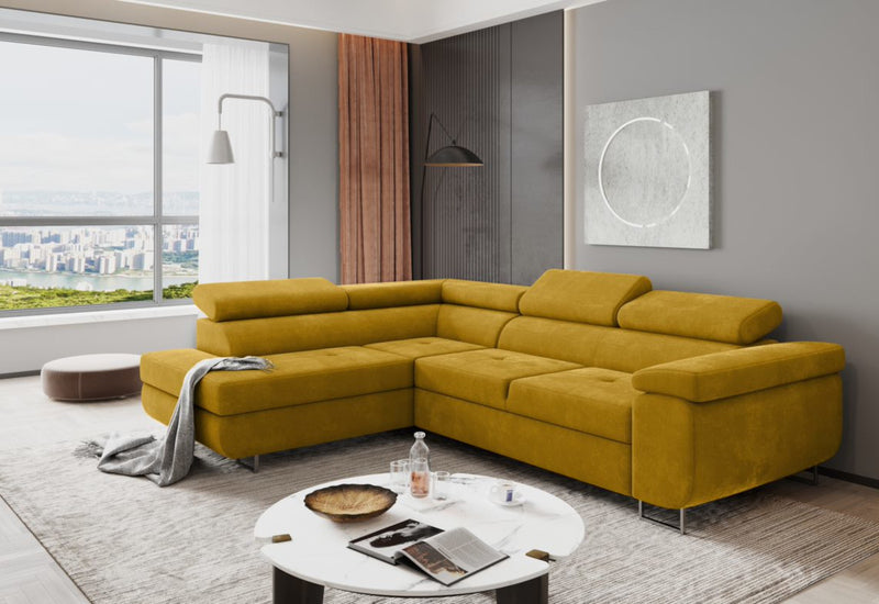 ALFA ágyazható sarok ülőgarnitúra, 275x90x202, omega 68, balos - - 0