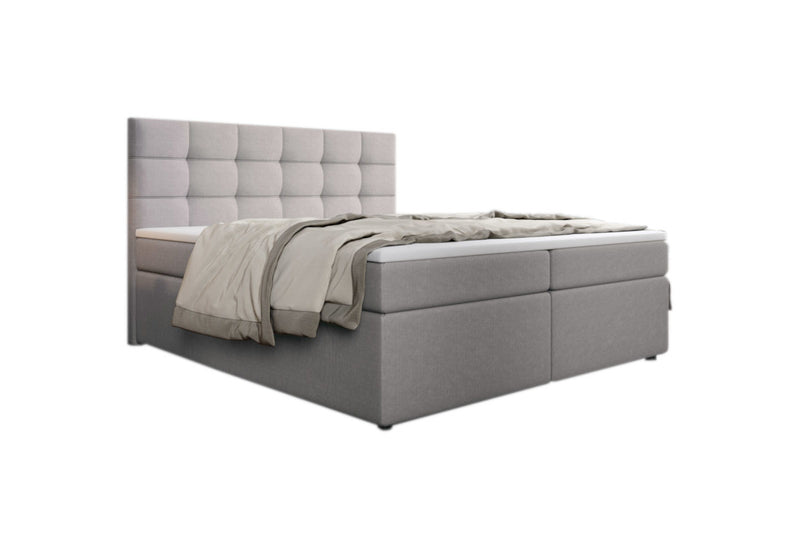 SALMA kárpitozott boxspring ágy + topper, 140x200, inari 22 - - 0