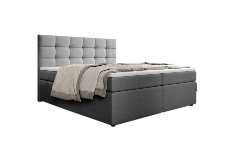 SALMA kárpitozott boxspring ágy + topper, 140x200, inari 91 - - 0