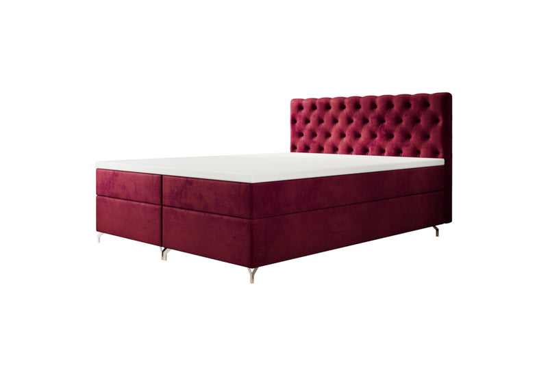 FESTER 2 kárpitozott boxspring ágy, 160x200, Monolith 59 - - 0