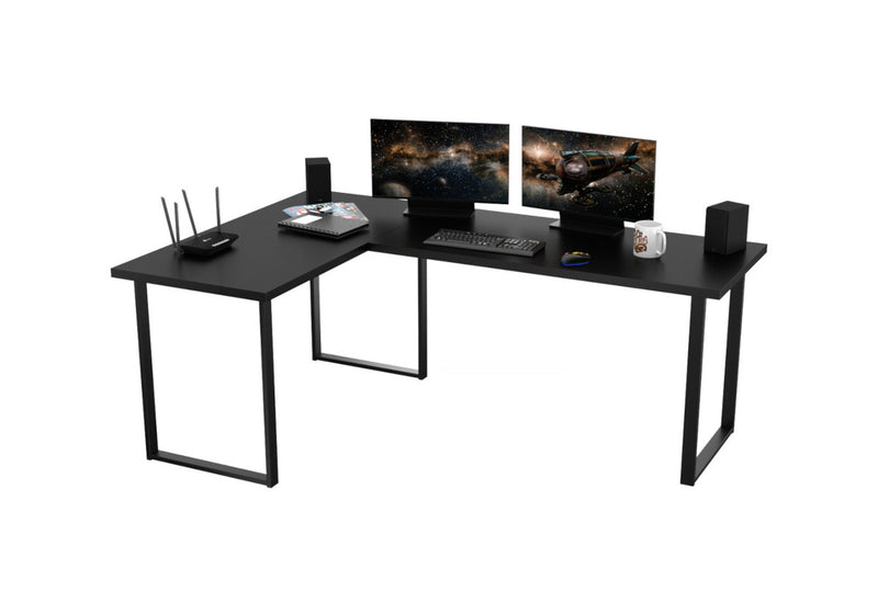 NAVI sarok számítógépasztal, 200/135x74x65, fekete - - 0
