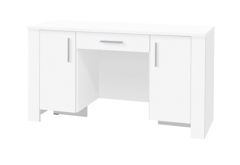 SIRO 1SZ2D íróasztal, 140x77x55, fehér - - 0