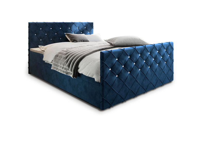 MINDY kárpitozott boxspring ágy, 140x200, magic velvet 2216 - - 0