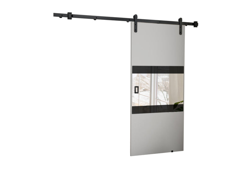 MIUNA tolóajtó, 60x205, fehér/fekete lakobel - - 0