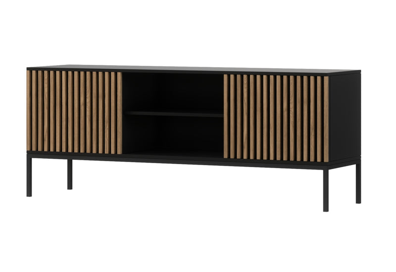 RATINA 2 TV asztal, 150x60x40, artisan tölgy/fekete matt - - 0