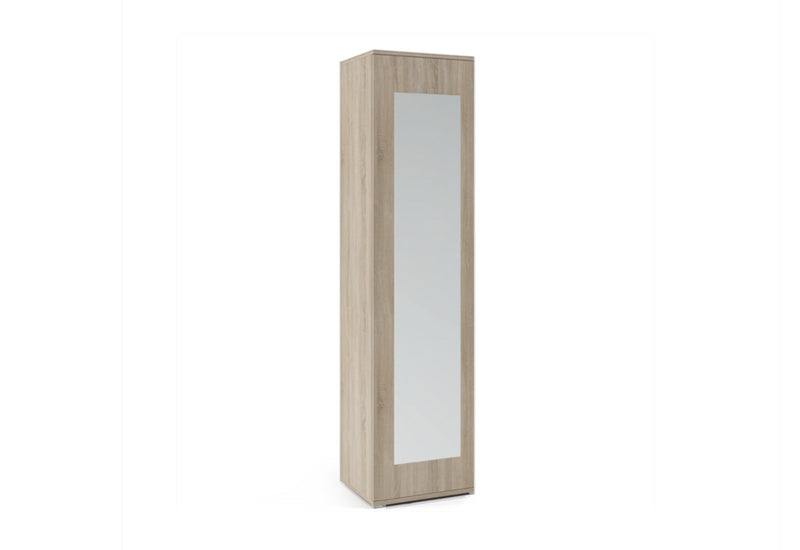 LAVA ruhásszekrény tükörrel, 45x185x40, tölgy sonoma - - 0