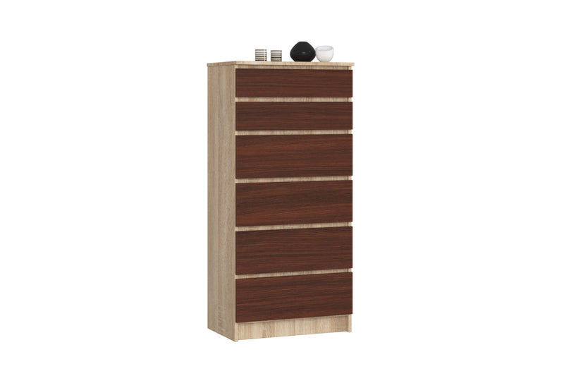 VYKA magas komód, 60,4x129,3x40, tölgy sonoma/wenge - - 0