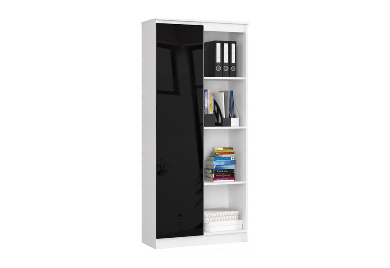 JANNY polcrendszer, 80x180x35, fehér/fekete - - 0